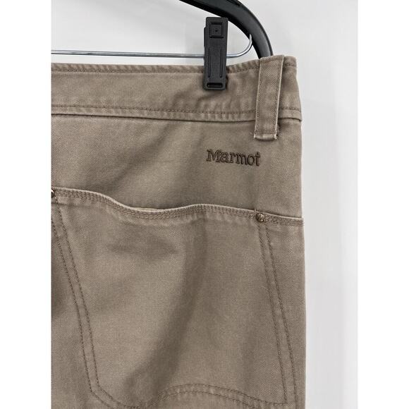 Marmot Pants Mens 38 X 28 Risdon Brown Heavy Canvas Straight Leg Outdoors Hiking - Picture 6 of 11